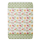 Retro Pink Spring Birds Panel Badematte (Vorderseite Vertikal)