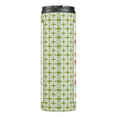 Retro Pink Spring Birds Panel Thermosbecher (Rückseite)