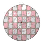Retro Pink Sternexplosion Dart Board Dartscheibe (vorne)