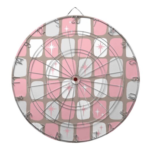 Retro Pink Sternexplosion Dart Board Dartscheibe (vorne)