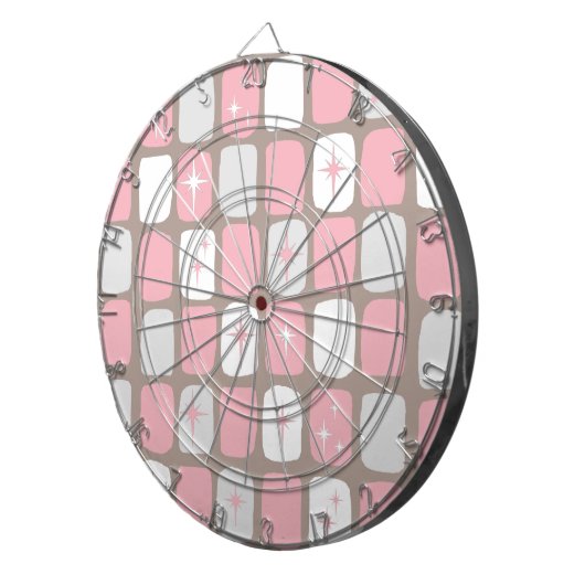 Retro Pink Sternexplosion Dart Board Dartscheibe (Vorderseite rechts)