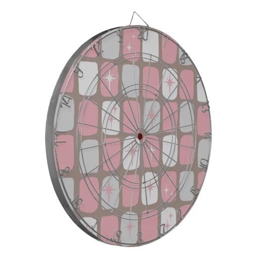 Retro Pink Sternexplosion Dart Board Dartscheibe (Vorderseite Links)