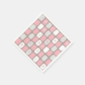 Retro Pink Sternexplosionen Papier Cocktail Napkin Serviette (Ecke)