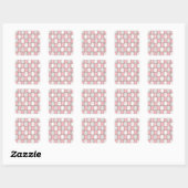 Retro Pink Sternexplosionen Square Stickers (Blatt)