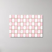 Retro Pink Sternexplosionen Wrapped Canvas Leinwanddruck (Vorderseite)