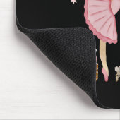 Retro Pink Sugar Plum Fairy Nutcracker Weihnachten Mousepad (Ecke)