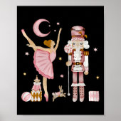 Retro Pink Sugar Plum Fairy Nutcracker Weihnachten Poster (Vorne)