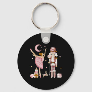 Retro Pink Sugar Plum Fairy Nutcracker Weihnachten Schlüsselanhänger