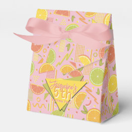 Retro Pink Summer Citrus Fruit Birthday Geschenkschachtel