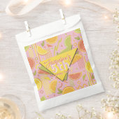 Retro Pink Summer Citrus Fruit Birthday Geschenktütchen (Ausgeschnitten)