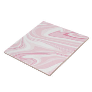 Retro Pink Swirl Liquid Painting Ästhetische Gesta Fliese
