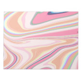 Retro Pink Swirl Liquid Painting Ästhetische Gesta Notizblock (Vorderseite)