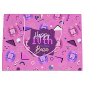 Retro Pink Tamagotchi Geburtstag Große Geschenktüte (Vorderseite)