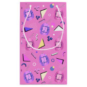 Retro Pink Tamagotchi Geburtstag Kleine Geschenktüte (Rückseite)