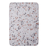 Retro Pink Terrazzo Marmormuster Badematte (Vorderseite Vertikal)