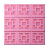 Retro Pink Trellis Keramik Tile Fliese (Vorderseite)