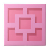 Retro Pink Trellis Keramik Tile Fliese (Vorderseite)