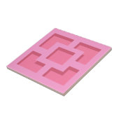 Retro Pink Trellis Keramik Tile Fliese (Seite)