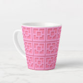 Retro Pink Trellis Latte-Tasse Milchtasse (Linke Ecke)