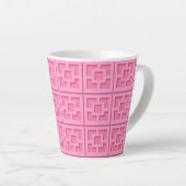 Retro Pink Trellis Latte-Tasse Milchtasse (Rechte Ecke)