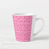 Retro Pink Trellis Latte-Tasse Milchtasse (Rechts)