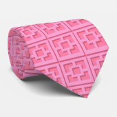 Retro Pink Trellis Neck Tie Krawatte (Gerollt)