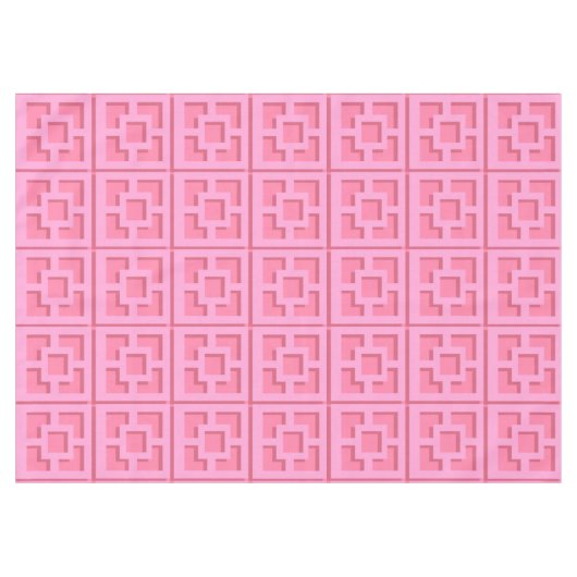 Retro Pink Trellis Tabletten Tischdecke (Vorderseite (Horizontal))