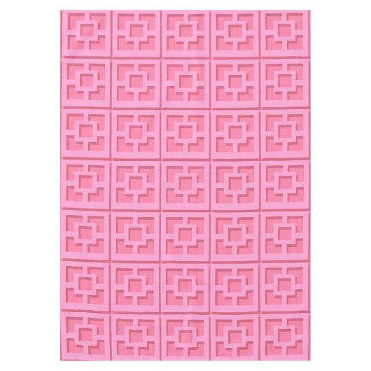 Retro Pink Trellis Tabletten Tischdecke (Vorderseite)