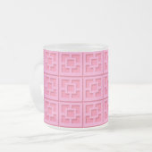 Retro Pink Trellis Tasse (Vorderseite Links)