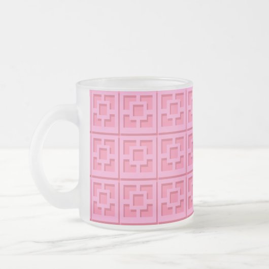 Retro Pink Trellis Tasse (Links)