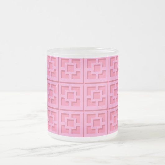 Retro Pink Trellis Tasse (Mittel)