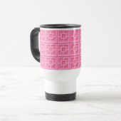 Retro Pink Trellis Tasse (Vorderseite Links)