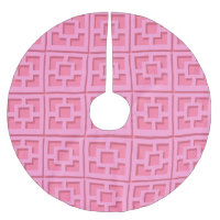 Retro Pink Trellis Tree Skirt