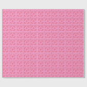 Retro Pink Trellis Wrapping Paper Geschenkpapier (Flach)