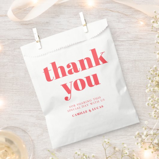 Retro Pink trendige Gastgeschenk Hochzeit Tasche Geschenktütchen (Ausgeschnitten)