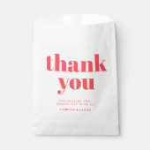 Retro Pink trendige Gastgeschenk Hochzeit Tasche Geschenktütchen (Vorderseite)