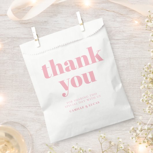 Retro Pink trendige Gastgeschenk Hochzeit Tasche Geschenktütchen (Ausgeschnitten)