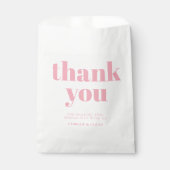 Retro Pink trendige Gastgeschenk Hochzeit Tasche Geschenktütchen (Vorderseite)