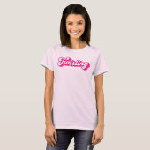 Retro Pink Twirling Baton Twirler T-Shirt (Vorne ganz)