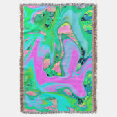 Retro Pink und Light Blue Liquide Art auf Hydrange Decke (Vorderseite Vertikal)