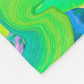 Retro Pink und Light Blue Liquide Art auf Hydrange Fleecedecke (Ecke)