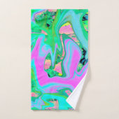 Retro Pink und Light Blue Liquide Art auf Hydrange Handtuch (Handtuch)