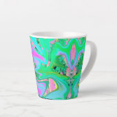 Retro Pink und Light Blue Liquide Art auf Hydrange Milchtasse (Rechte Ecke)