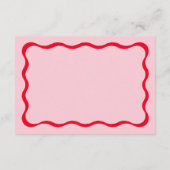 Retro Pink und Red Wave werden Sie uns UAWG beitre Begleitkarte (Rückseite)