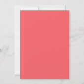 Retro Pink und Rot Squiggle Curves Wavy Wedding Einladung (Rückseite)