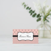 Retro-Pink und Schwarze Visitenkarten Visitenkarte (Stehend Vorderseite)