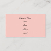 Retro-Pink und Schwarze Visitenkarten Visitenkarte (Rückseite)