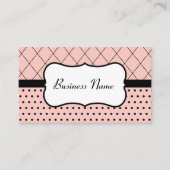 Retro-Pink und Schwarze Visitenkarten Visitenkarte (Vorderseite)