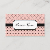 Retro-Pink und Schwarze Visitenkarten Visitenkarte (Vorderseite)