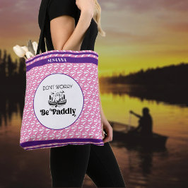 Retro Pink Water Pattern Canoe Otter Individuelle  Tasche